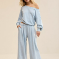 High Waist Wide‑Leg Casual Fleece Street Trousers