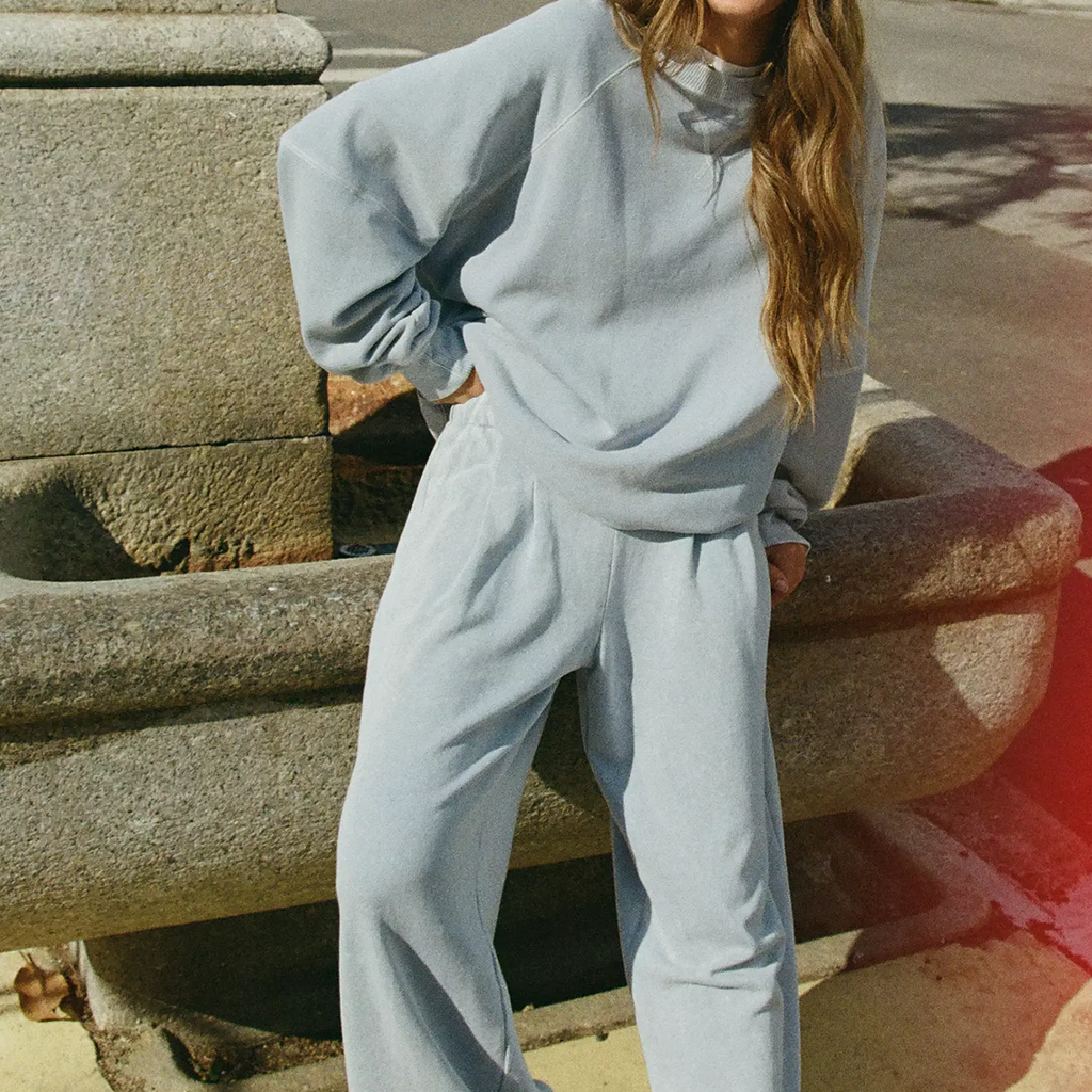 High Waist Wide‑Leg Casual Fleece Street Trousers