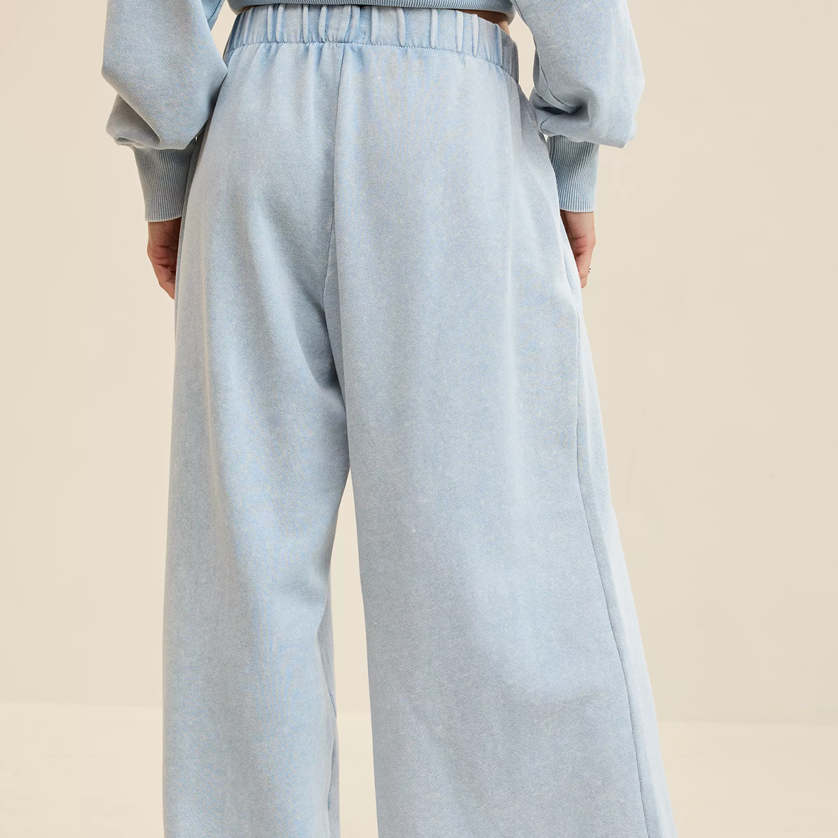 High Waist Wide‑Leg Casual Fleece Street Trousers