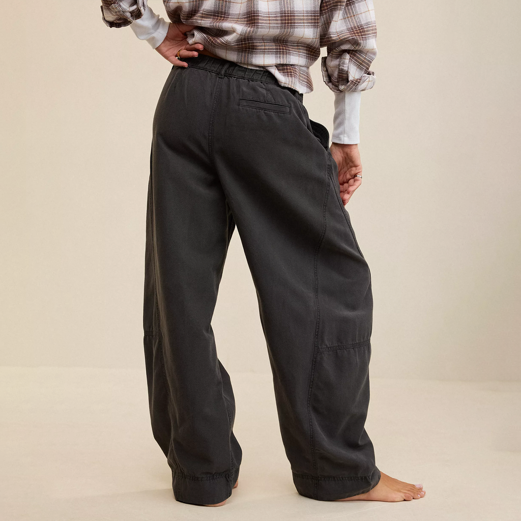 Trendy Balloon‑Fit Utility Woven Chino Pants Trousers