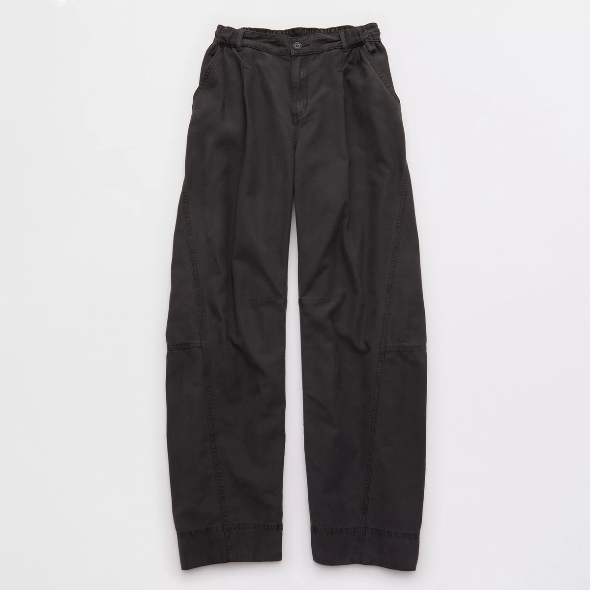 Trendy Balloon‑Fit Utility Woven Chino Pants Trousers