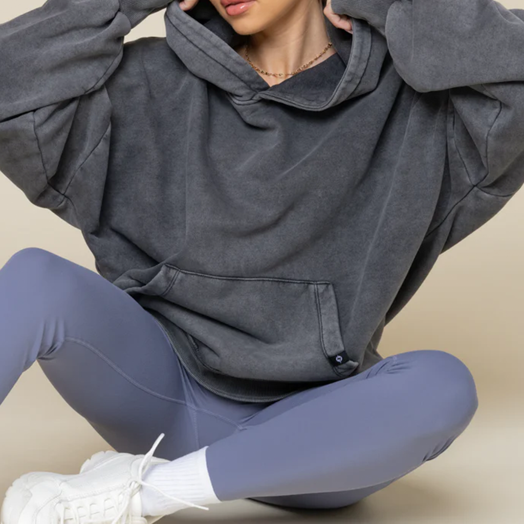 Vintage Washed Boxy Oversized Pullover Hoodie