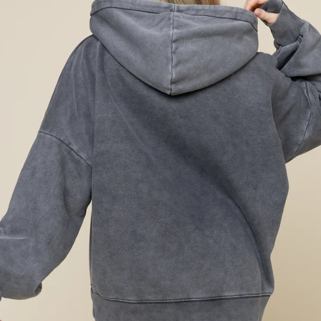 Vintage Washed Boxy Oversized Pullover Hoodie