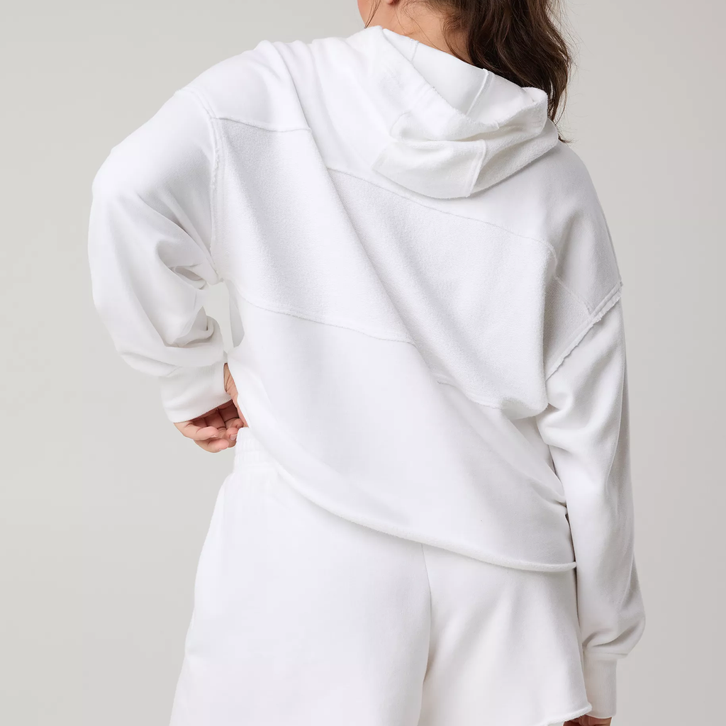 Vintage Lived‑In Relaxed Hoodie With Thumbhole Cuffs