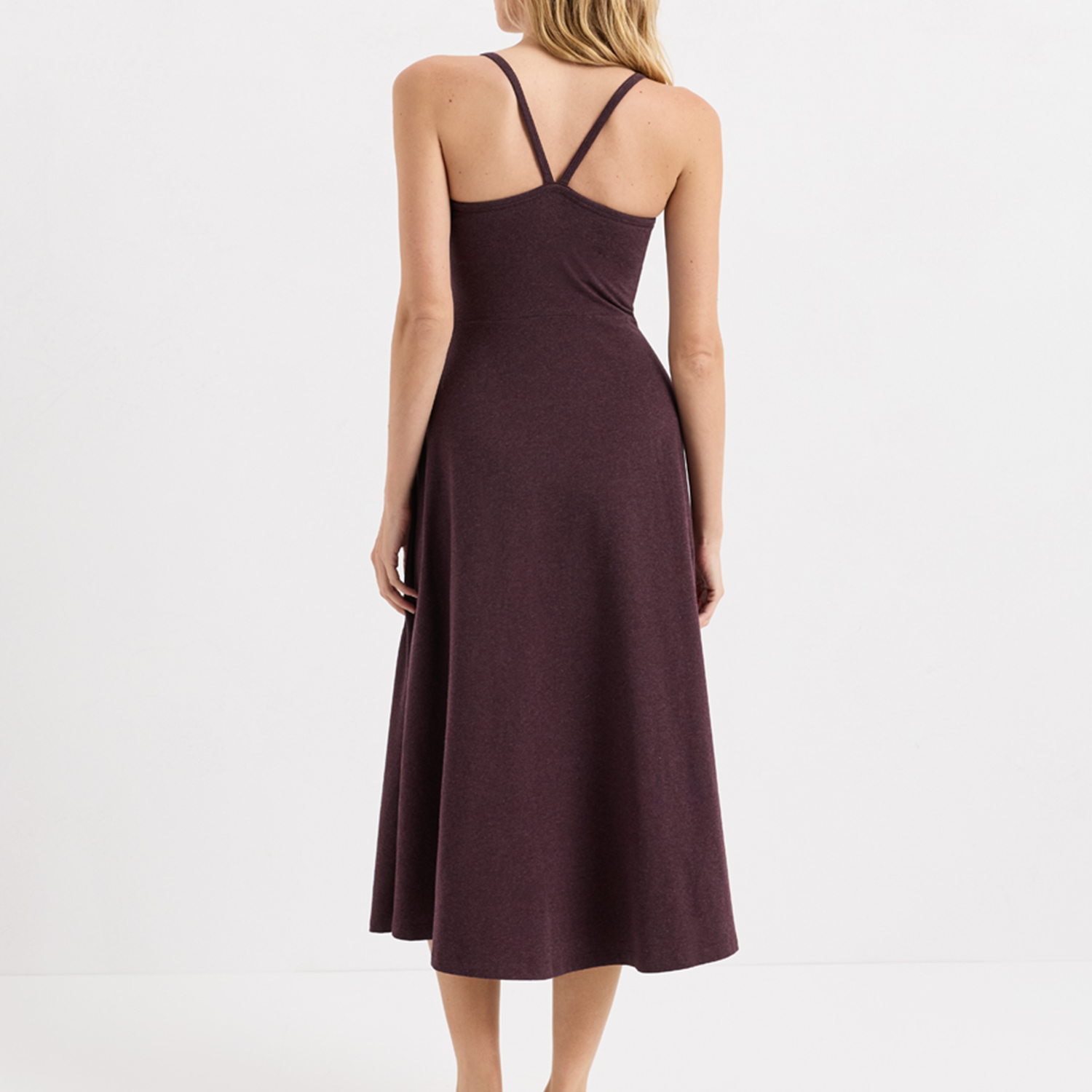 Racerback Fit And Flare Midi Cami Dress
